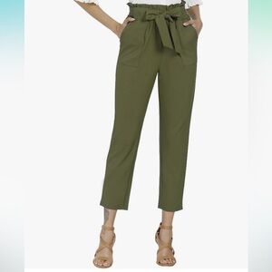 Freeprance Olive Green Paper Bag Pants